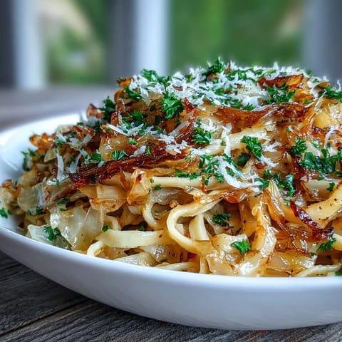 Cabbage Pasta Garlic Parmesan