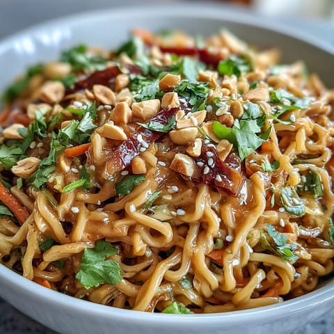 Asian Peanut Noodle Bowl