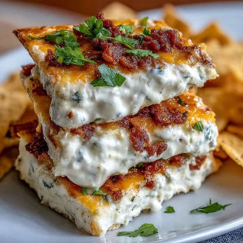 Creamy Cinco de Mayo Loaded Queso Dip with spicy chorizo and fresh pico de gallo, served bubbling hot with crispy tortilla chips.  