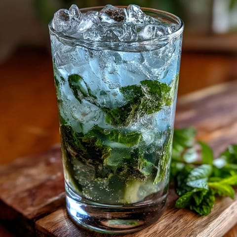 Refreshing Kentucky Derby Mint Julep Mocktail with crushed ice, sparkling water, and fresh mint garnish for a cool, festive drink.