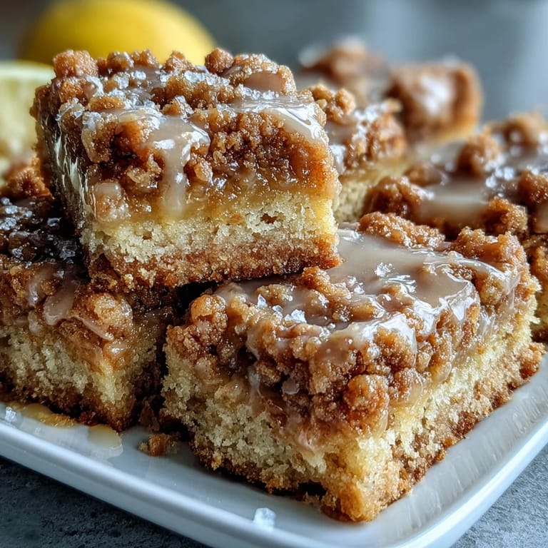 Zesty lemon filling and buttery crumb crust in Homemade Lemon Crumb Bars, perfect for summer dessert.