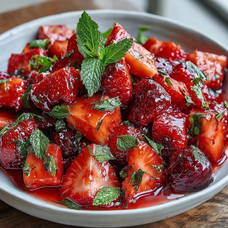 Vibrant strawberry lemonade fruit salad featuring sweet strawberries, pineapple, and grapes, tossed in a zesty lemon-honey glaze for a refreshing summer treat.