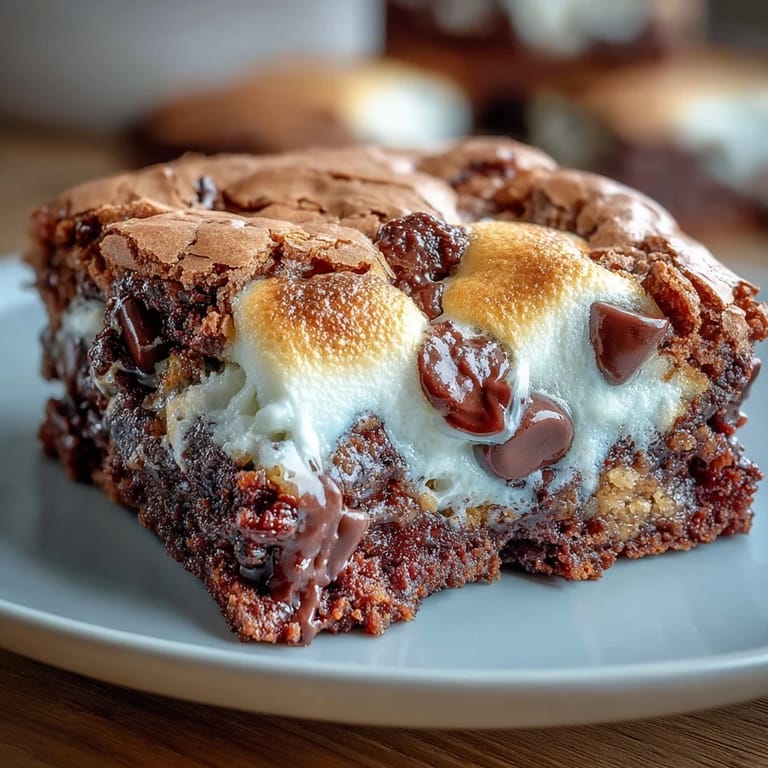 Chewy chocolate brownie cookies with melty marshmallows, graham cracker bits, and chocolate chips.