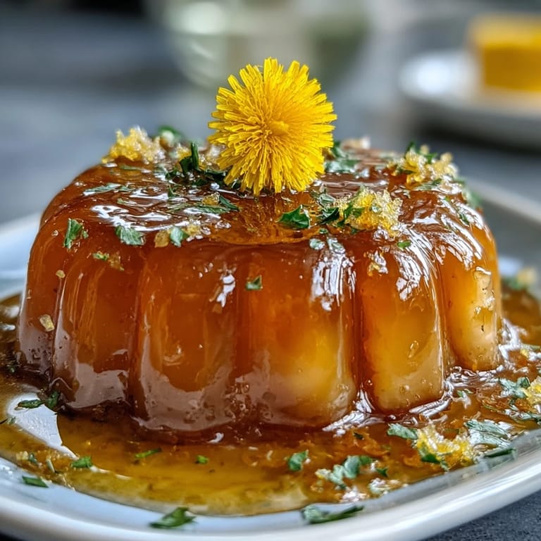 Golden dandelion jelly infused with zesty lemon and sweet honey, a bright preserve for bread or cheese boards.