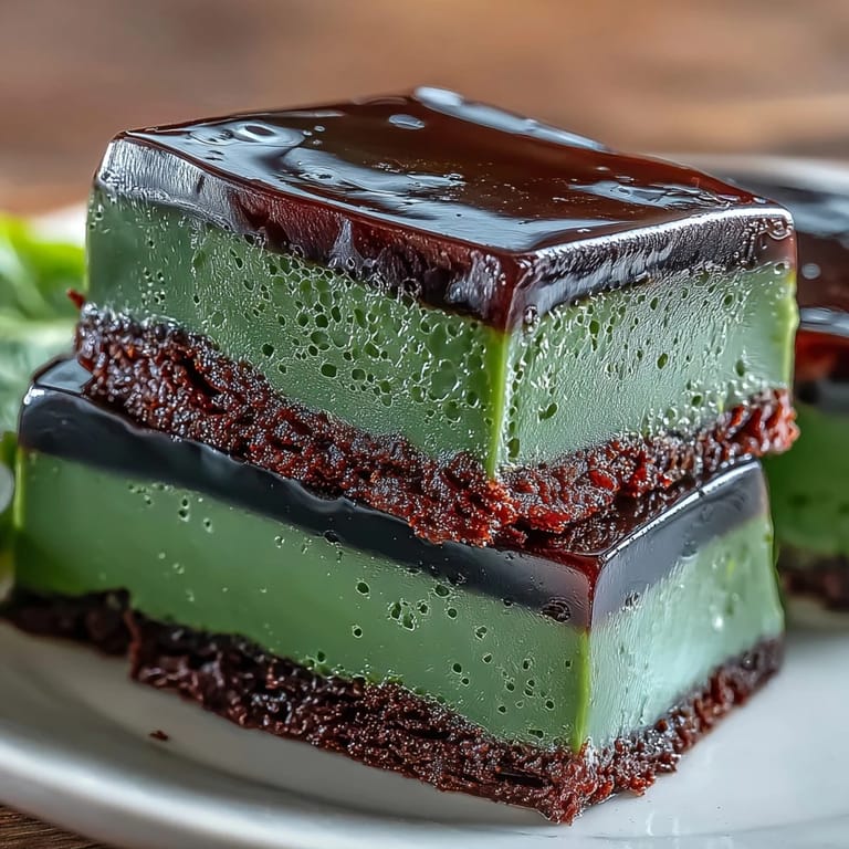 Delectable Yokan Japanese red bean jelly with matcha, showcasing elegant layers.