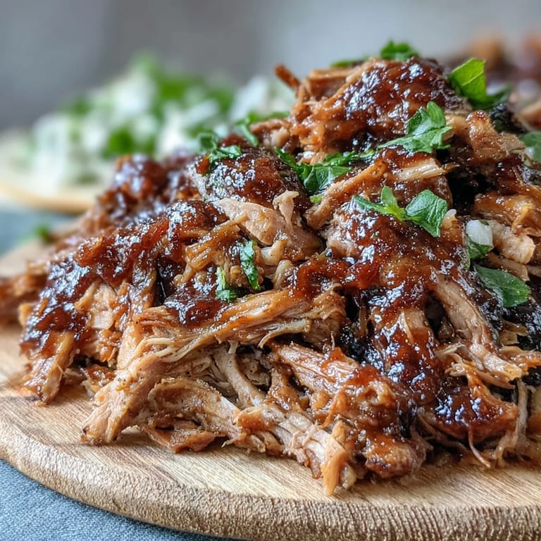 Smoky, juicy Juneteenth BBQ pulled pork served with vibrant, sweet watermelon slaw.