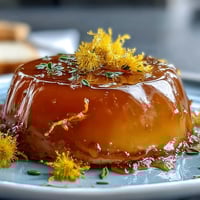 Vibrant dandelion jelly with fresh lemon and honey, a floral springtime spread perfect for toast or yogurt.
