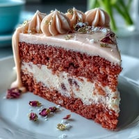 Elegant Bridal Shower Rosé Velvet Cake boasts blush-pink perfection and shimmering gold drip.